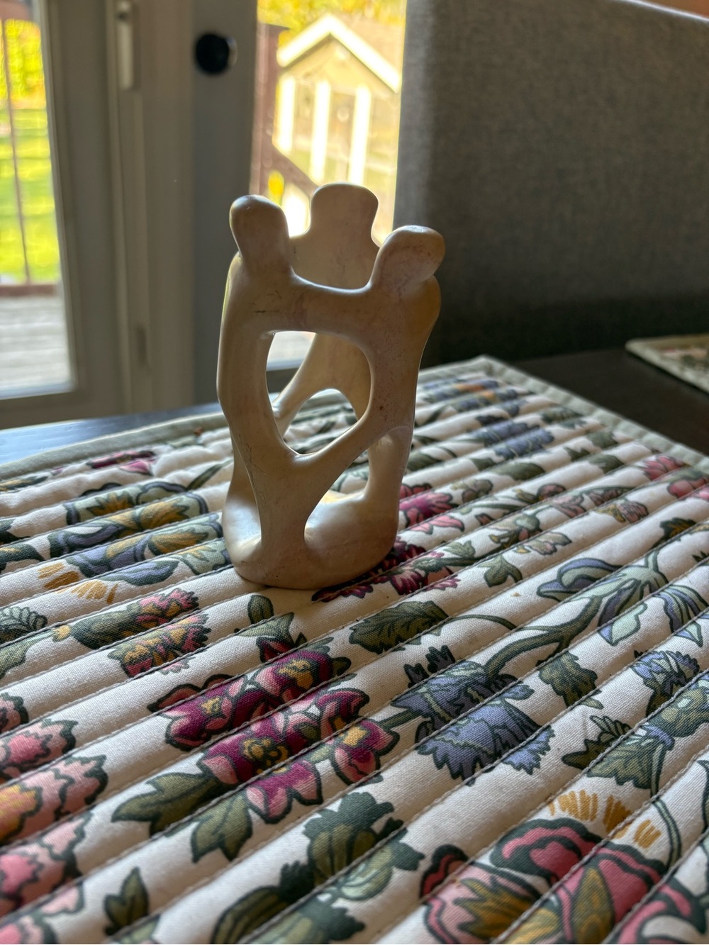 Neutral Cream Abstract Ceramic Sculpture - Modern Home Art Accent